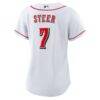 Spencer Steer Cincinnati Reds Nike Women's Home Replica Jersey - White - Detail View