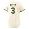 Joey Ortiz Milwaukee Brewers Nike Women's Home Replica Jersey - Cream - Detail View