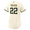 Christian Yelich Milwaukee Brewers Nike Women's Home Replica Jersey - White - Detail View