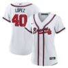 Reynaldo Lopez Atlanta Braves Nike Women's Home Replica Jersey - White - Front View