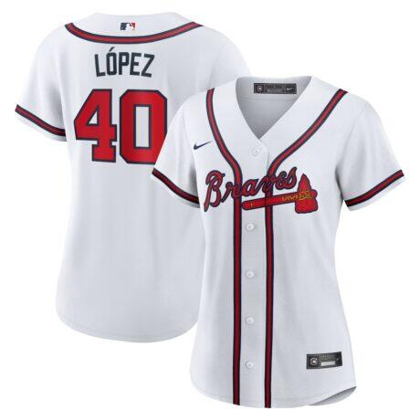 Reynaldo Lopez Atlanta Braves Nike Women's Home Replica Jersey - White - Front View