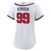 Spencer Strider Atlanta Braves Nike Women's Home Replica Jersey - White - Detail View