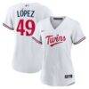 Pablo Lopez Minnesota Twins Nike Women's Home Replica Jersey - White - Front View