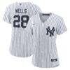 Austin Wells New York Yankees Nike Women's Home Replica Jersey - White - Front View