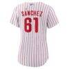 Cristopher Sanchez Philadelphia Phillies Nike Women's Home Replica Jersey - White - Detail View