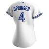 George Springer Toronto Blue Jays Nike Women's Home Replica Jersey - White - Detail View
