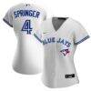 George Springer Toronto Blue Jays Nike Women's Home Replica Jersey - White - Front View