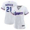 Jake Burger Texas Rangers Nike Women's Home Replica Jersey - White - Front View