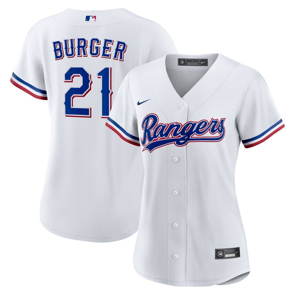Jake Burger Texas Rangers Nike Women’s Home Replica Jersey