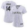 Ezequiel Tovar Colorado Rockies Nike Women's Home Replica Jersey - White - Front View