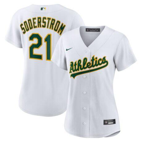 Tyler Soderstrom Athletics Nike Women's Home Replica Jersey - White - Front View