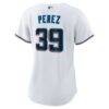Eury Perez Miami Marlins Nike Women's Home Replica Jersey - White - Detail View