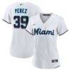 Eury Perez Miami Marlins Nike Women's Home Replica Jersey - White - Front View