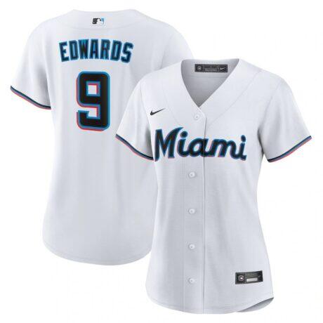 Xavier Edwards Miami Marlins Nike Women's Home Replica Jersey - White - Front View