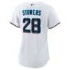 Kyle Stowers Miami Marlins Nike Women's Home Replica Jersey - White - Detail View