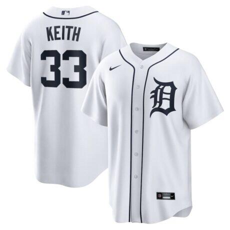 Colt Keith Detroit Tigers Nike Home Replica Jersey - White - Front View