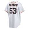 Cristian Javier Houston Astros Nike Home Replica Jersey - White - Detail View