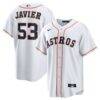 Cristian Javier Houston Astros Nike Home Replica Jersey - White - Front View