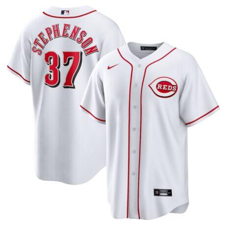 Tyler Stephenson Cincinnati Reds Nike Home Replica Jersey - White - Front View
