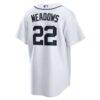 Parker Meadows Detroit Tigers Nike Home Replica Jersey - White - Detail View