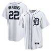 Parker Meadows Detroit Tigers Nike Home Replica Jersey - White - Front View