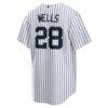 Austin Wells New York Yankees Nike Home Replica Jersey - White - Detail View