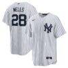 Austin Wells New York Yankees Nike Home Replica Jersey - White - Front View