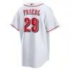 TJ Friedl Cincinnati Reds Nike Home Replica Jersey - White - Detail View