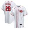 TJ Friedl Cincinnati Reds Nike Home Replica Jersey - White - Front View