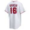 Yusei Kikuchi Los Angeles Angels Nike Home Replica Jersey - White - Detail View