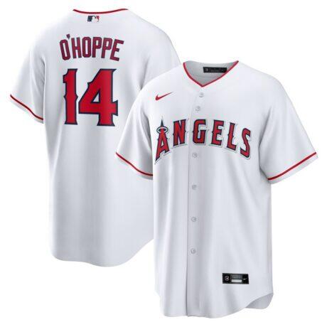 Logan O'Hoppe Los Angeles Angels Nike Home Replica Jersey - White - Front View