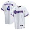 Joc Pederson Texas Rangers Nike Home Replica Jersey - White - Front View