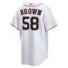 Hunter Brown Houston Astros Nike Home Replica Jersey - White - Detail View