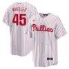 Zack Wheeler Philadelphia Phillies Nike Home Replica Jersey - White - Front View