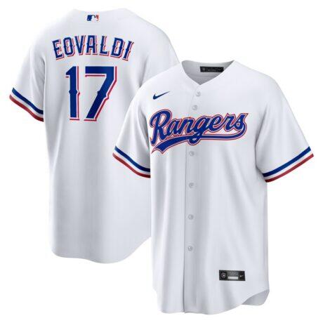 Nathan Eovaldi Texas Rangers Nike Home Replica Player Jersey - White - Front View