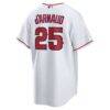 Travis d'Arnaud Los Angeles Angels Nike Home Replica Jersey - White - Detail View