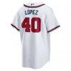Reynaldo Lopez Atlanta Braves Nike Home Replica Jersey - White - Detail View