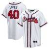 Reynaldo Lopez Atlanta Braves Nike Home Replica Jersey - White - Front View