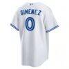 Andres Gimenez Toronto Blue Jays Nike Home Replica Jersey - White - Detail View