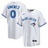 Andres Gimenez Toronto Blue Jays Nike Home Replica Jersey - White - Front View