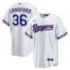 Wyatt Langford Texas Rangers Nike Home Replica Jersey - White - Front View