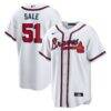 Chris Sale Atlanta Braves Nike Home Replica Jersey - White - Front View