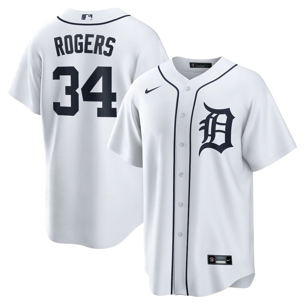 Jake Rogers Detroit Tigers Nike Home Replica Jersey