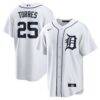Gleyber Torres Detroit Tigers Nike Home Replica Jersey - White - Front View