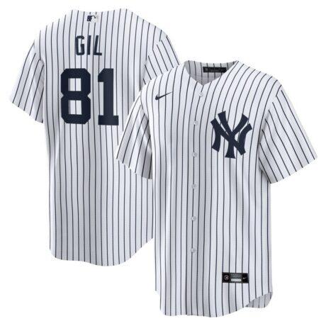 Luis Gil New York Yankees Nike Home Replica Jersey - White - Front View