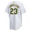 Shea Langeliers Athletics Nike Home Replica Jersey - White - Detail View