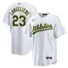 Shea Langeliers Athletics Nike Home Replica Jersey - White - Front View