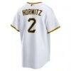 Spencer Horwitz Pittsburgh Pirates Nike Home Replica Jersey - White - Detail View