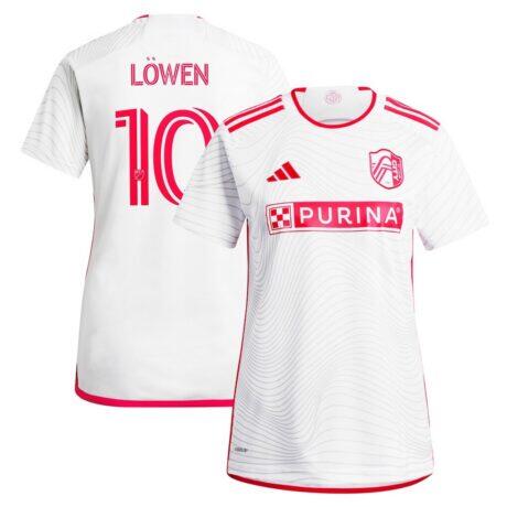 Eduard Löwen St. Louis City SC adidas Women's 2024 The Confluence Kit Replica Player Jersey - White - Front View