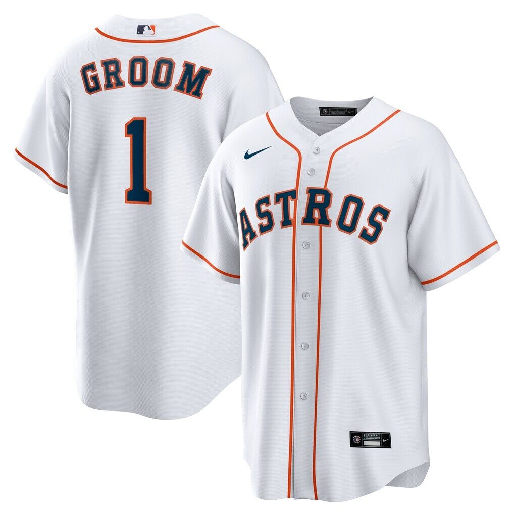 Houston Astros Nike #1 Groom Home Replica Jersey